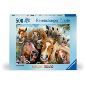 Puzzle cai zambitori 500 piese design nou